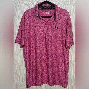 LG Men's Heathered Pink Polo Shirt